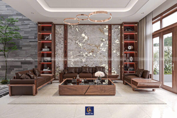 Thiết kế nội thất phòng khách hiện đại anh Hải - Phú Thọ